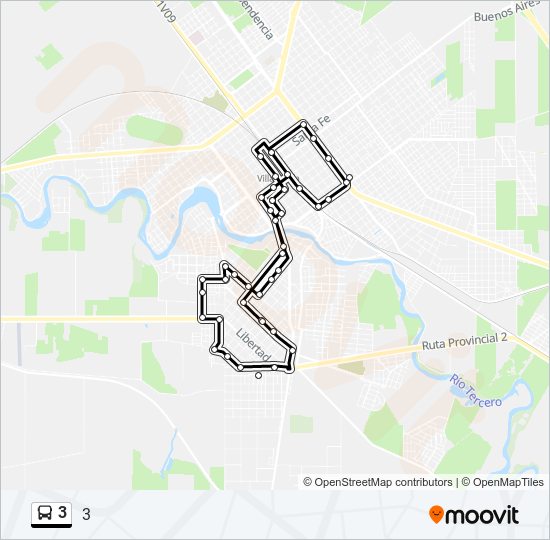 3 bus Line Map