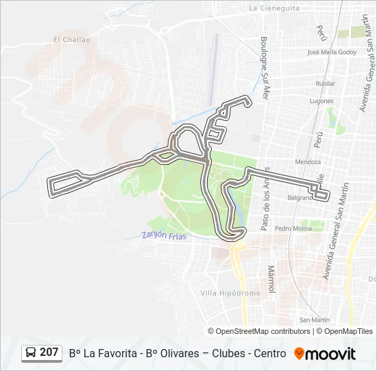 207 Bus Line Map