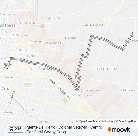 235 Bus Line Map