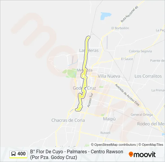 400 Bus Line Map