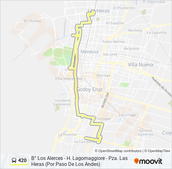 420 bus Line Map