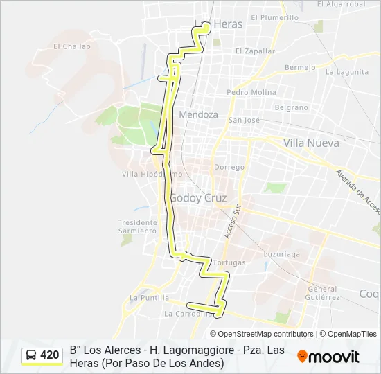 420 Bus Line Map