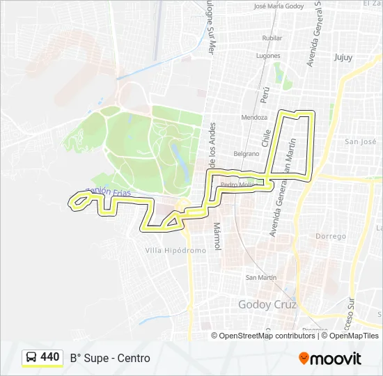 440 Bus Line Map