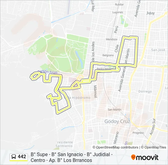 442 Bus Line Map