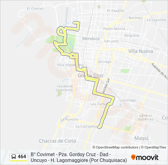 464 Bus Line Map