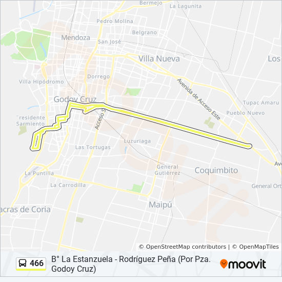 Ruta 466: Horarios, Paradas Y Mapas - B° La Estanzuela - Rodríguez Peña ...