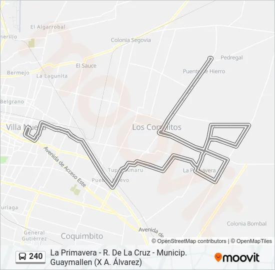 240 Bus Line Map