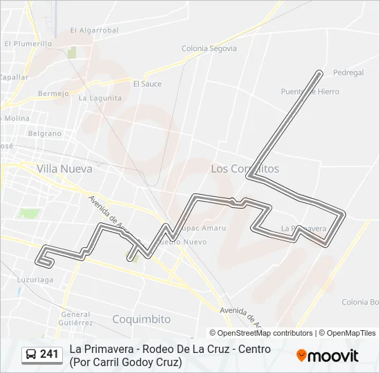 241 Bus Line Map