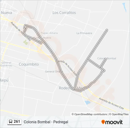 261 Bus Line Map