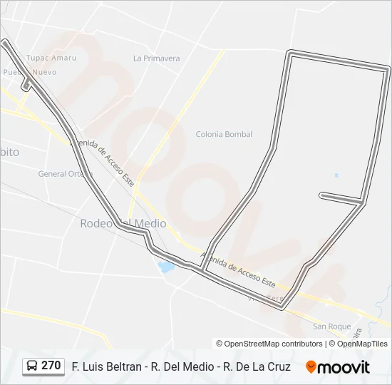 270 Bus Line Map