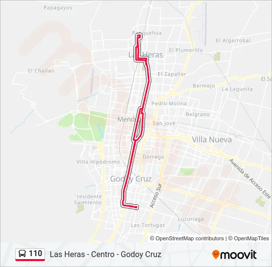 110 Bus Line Map