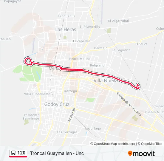 120 Bus Line Map