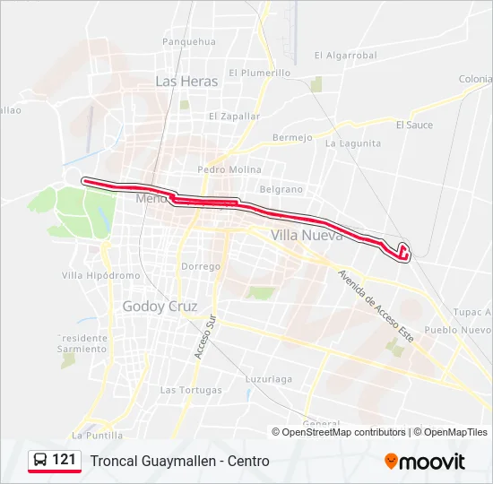 121 Bus Line Map