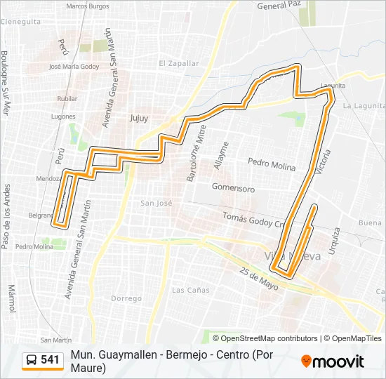 541 Bus Line Map