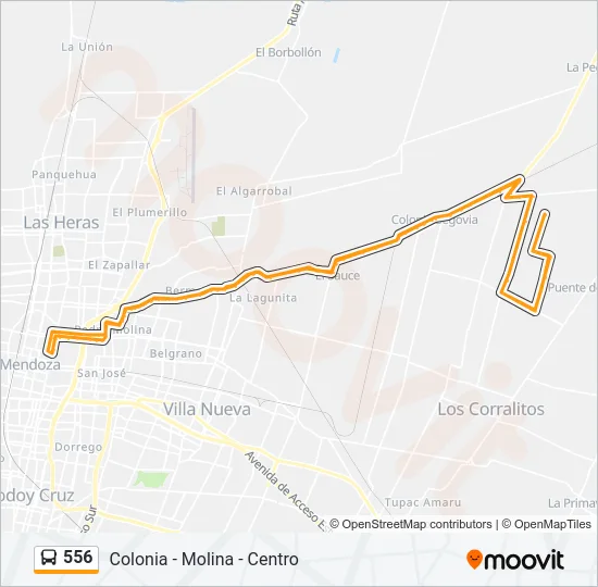 556 Bus Line Map