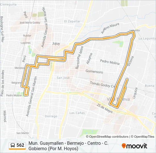 562 Bus Line Map
