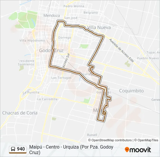 940 Bus Line Map