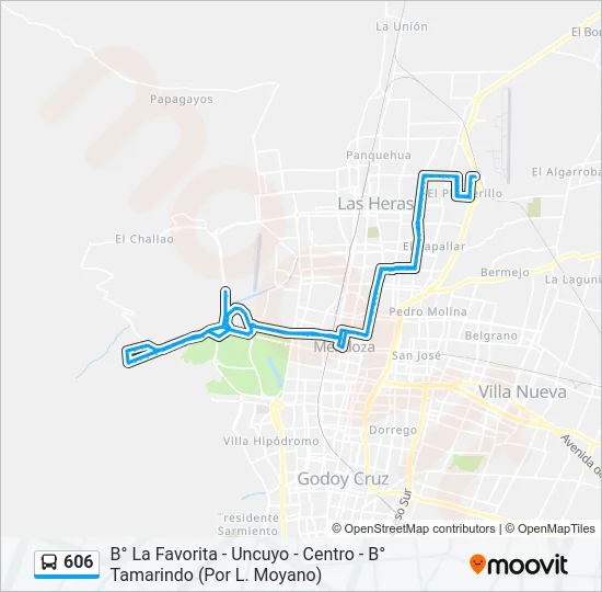 606 Bus Line Map