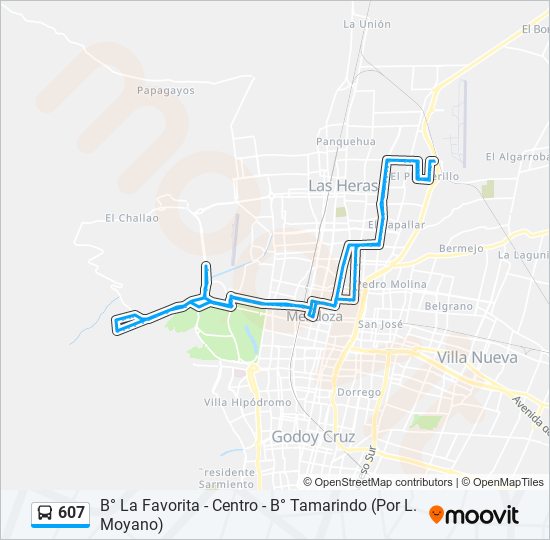 607 bus Line Map