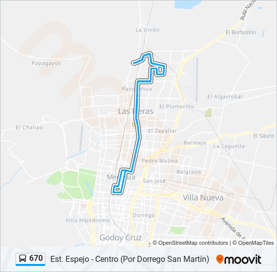 670 bus Line Map