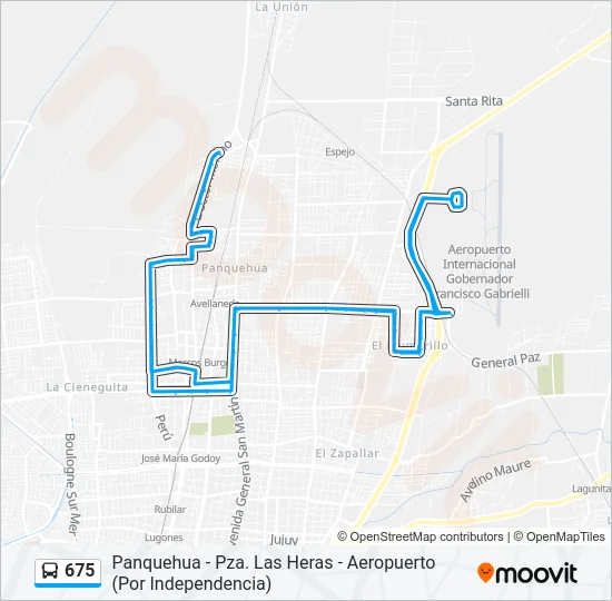 675 Bus Line Map