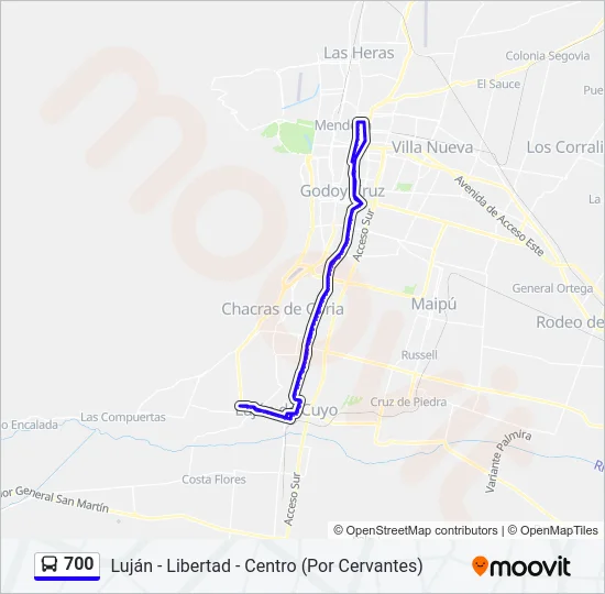 700 Bus Line Map