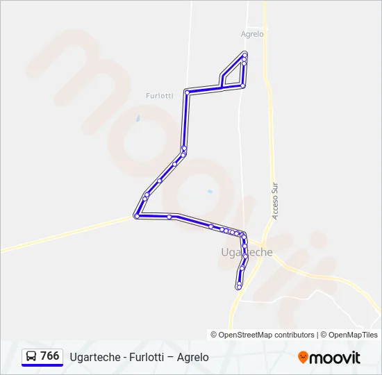 766 Bus Line Map