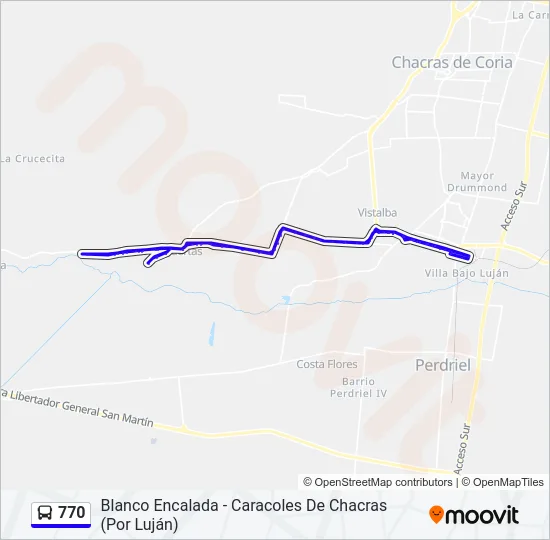 770 Bus Line Map