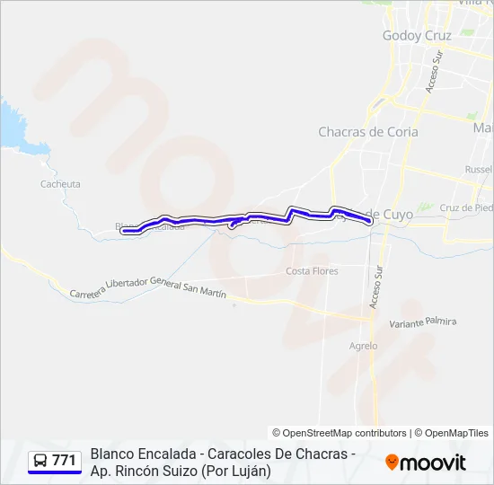 771 Bus Line Map