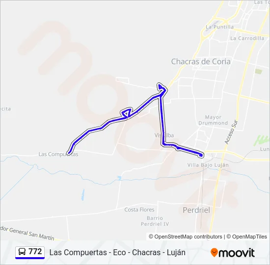 772 Bus Line Map