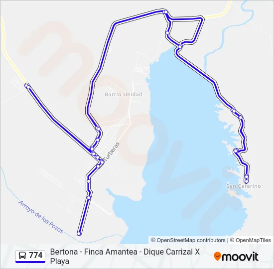 774 Bus Line Map