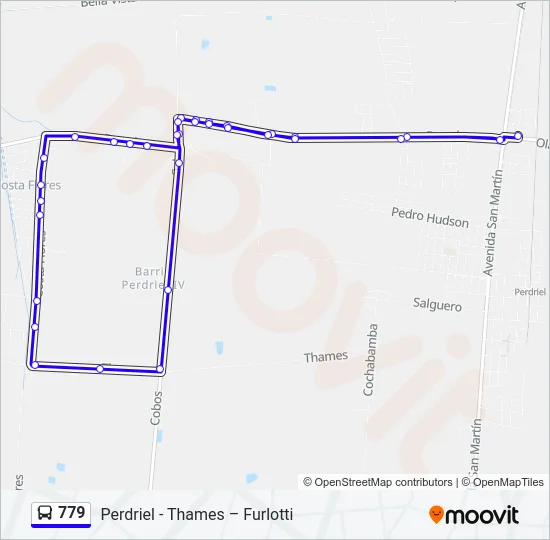 779 Bus Line Map