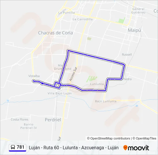 781 Bus Line Map