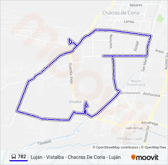 782 Bus Line Map