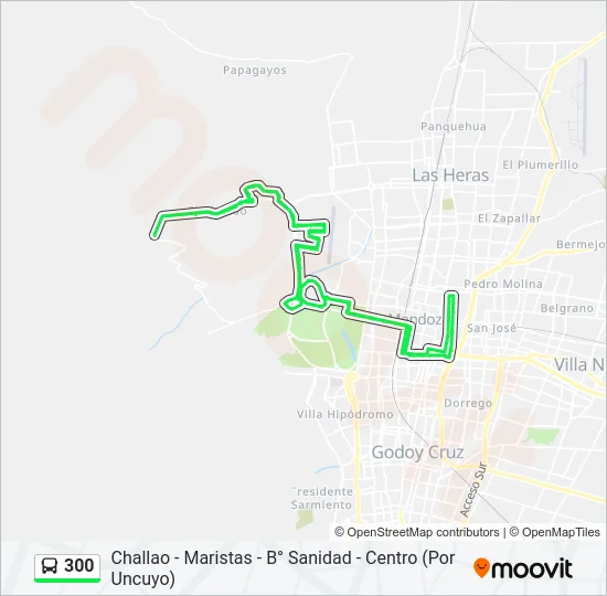 Mapa de 300 de autobús