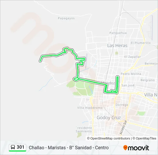 301 Bus Line Map