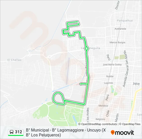 312 Bus Line Map