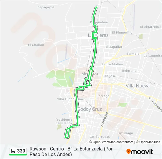 330 Bus Line Map