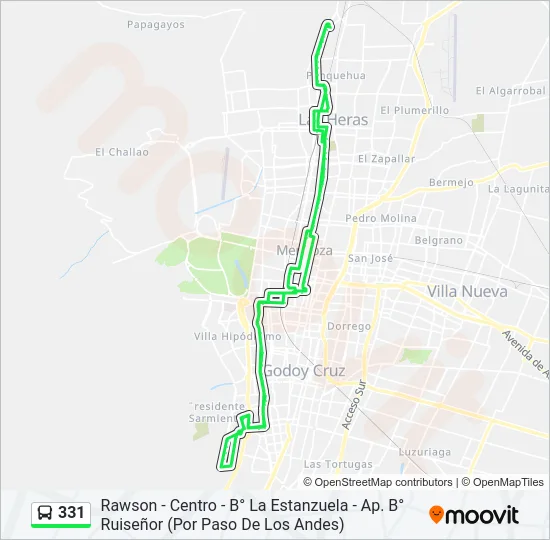 331 Bus Line Map