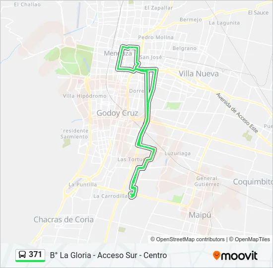 371 Bus Line Map