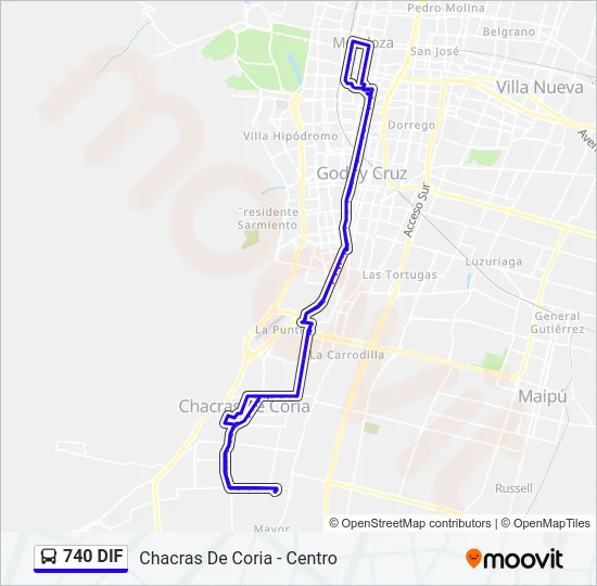 740 DIF Bus Line Map