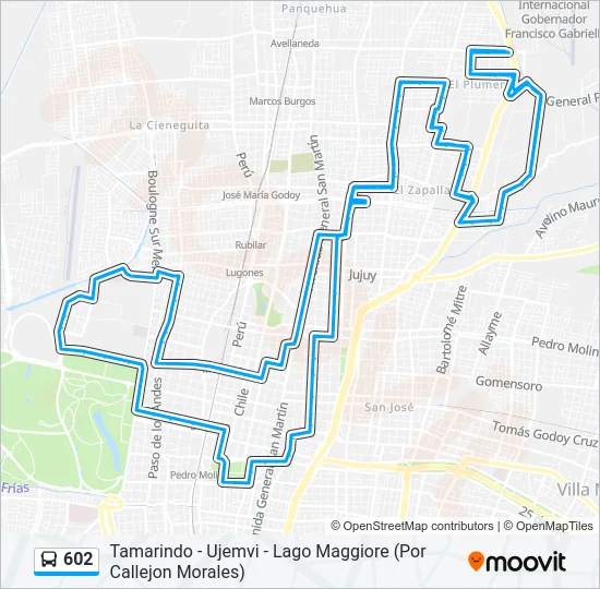602 Bus Line Map