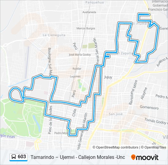 603 bus Line Map