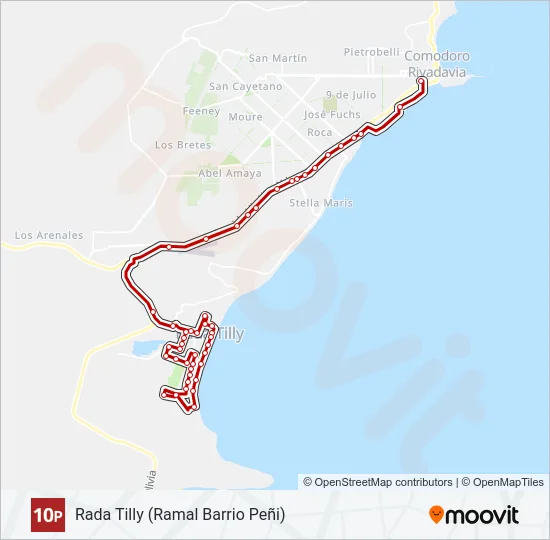 10P Bus Line Map