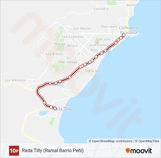 10P Bus Line Map
