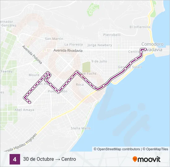 Mapa de 04 de autobús