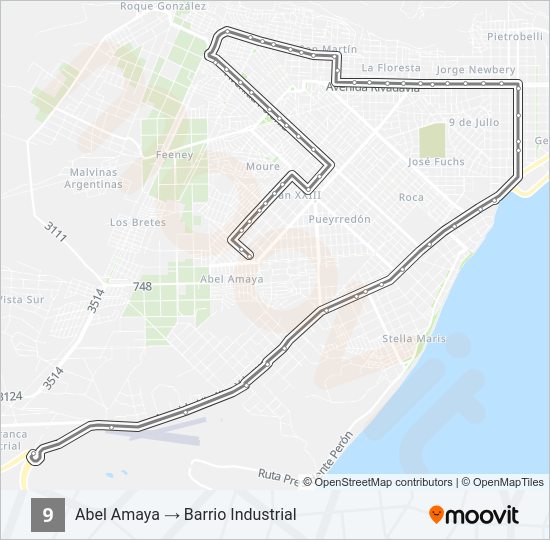 Mapa de 09 de autobús