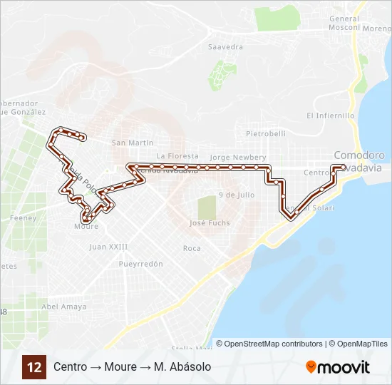 12 Bus Line Map