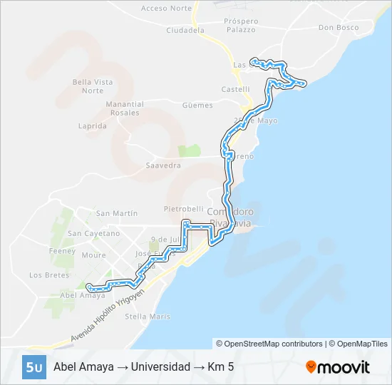 05U Bus Line Map