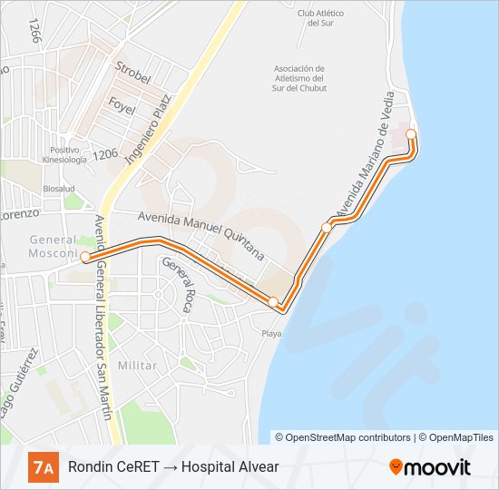 Mapa de 07A de autobús
